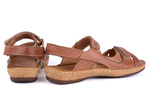 Sportowe sandały damskie  na rzepy brązowe Łukbut 637-3-L-064