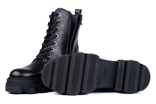 Trapery damskie na traktorowej podeszwie Łukbut 26590-3-Z-001