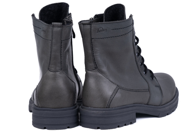 Ciepłe trapery w szarym kolorze Łukbut 6140-3-Z-035