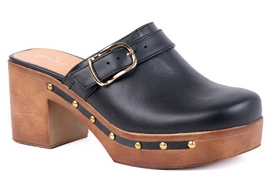 Klapki drewniaki na obcasie Łukbut 24570-3-L-108