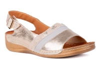 Komfortowe sandały damskie , komfortowe na tęższe stopy Łukbut 11040-3-L-444