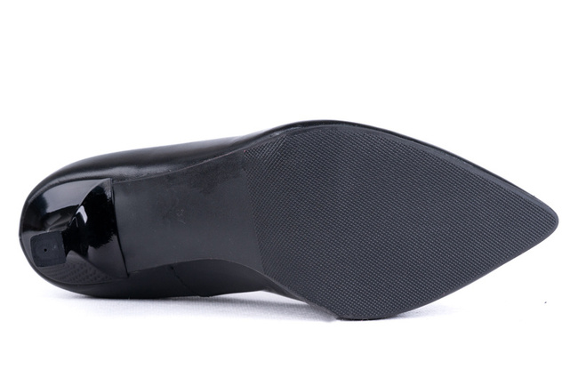  Skórzane szpilki damskie czarne Łukbut 21480-J-3-100