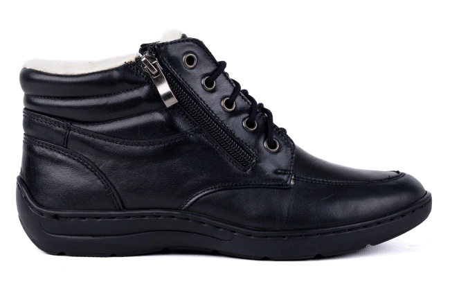 Trzewiki damskie czarne Łukbut 07240-3-Z-100 