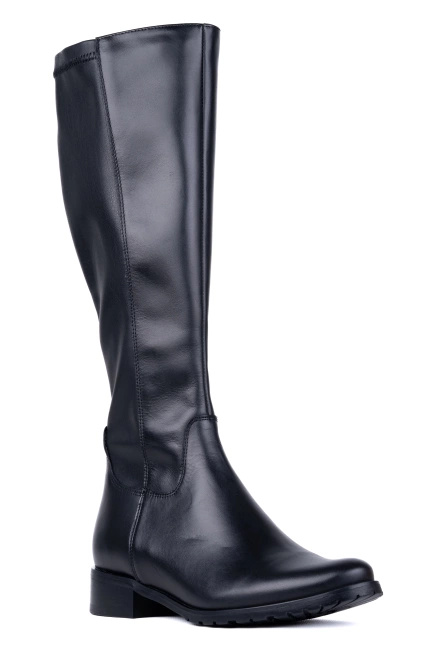 Kozaki damskie skórzane na szerszą łydkę Łukbut 29340-3-Z-001 