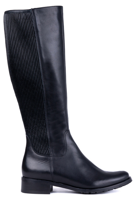 Kozaki damskie skórzane na szerszą łydkę Łukbut 29530-3-Z-001