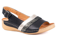 Komfortowe sandały damskie , komfortowe na tęższe stopy Łukbut 11040-3-L-108