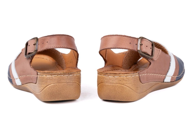 Komfortowe sandały damskie , komfortowe na tęższe stopy Łukbut 11040-3-L-153