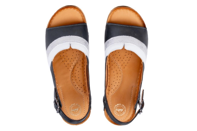 Komfortowe sandały damskie , komfortowe na tęższe stopy Łukbut 11040-3-L-035