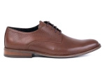 Klasyczne brązowe wizytowe półbuty męskie Łukbut 24930-4-J-330
