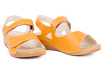 Sandały damskie na szersze stopy,beżowe,komfortowe Łukbut  16420-3-L-022 