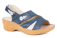Sandały damskie  w kolorze niebieskim, ochraniające haluks Łukbut 13910-3-L-038