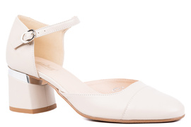 Czółenka damskie na obcasie z odkrytymi bokami Łukbut 24360-3-J-586