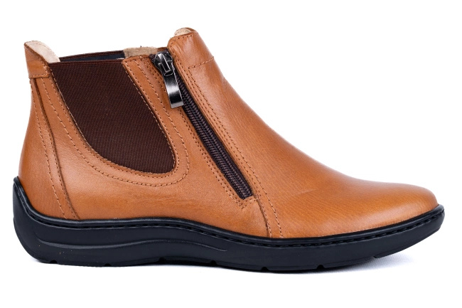 Jesienno- zimowe trzewiki damskie rude, Łukbut 11890-3-Z-068