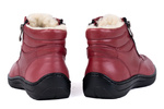 Trzewiki damskie , ocieplone naturalną owczą wełną,bordowe Łukbut 07240-3-Z-209