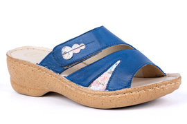 Klapki damskie,niebieskie, ochraniające haluks Łukbut 13830-3-L-462