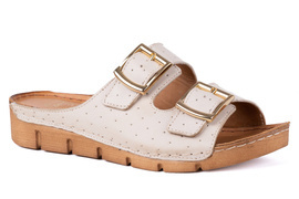 Klapki na lato damskie zapinane na sprzączki 20840-3-L-264