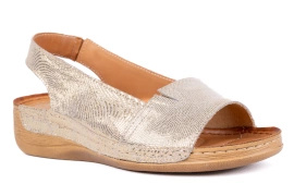 Komfortowe sandały damskie,złote Łukbut 16440-3-L-694