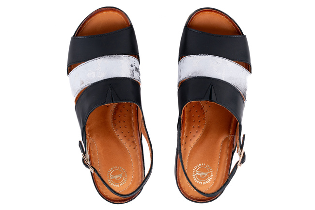 Sandały damskie na koturnie Łukbut 24780-3-L-100