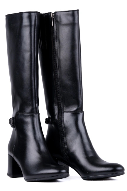 Kozaki damskie skórzane na szerszą łydkę Łukbut 29230-3-Z-001