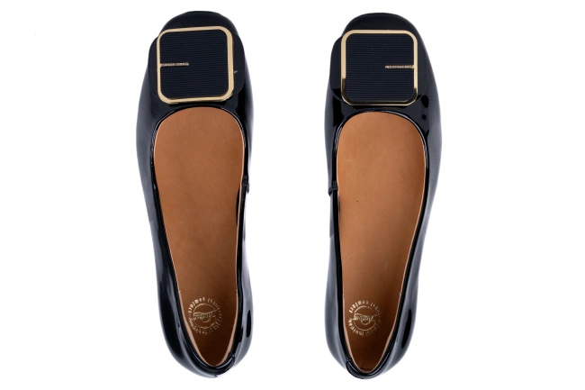 Baleriny damskie z noskiem kwadratowym Łukbut 28660-3-J-601 