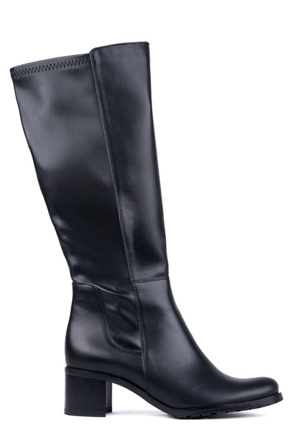 Kozaki damskie skórzane na szerszą łydkę Łukbut 29220-3-Z-001