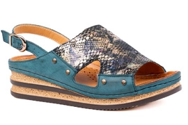 Sandały damskie na koturnach Łukbut 22840-3-L-687