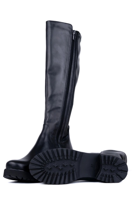 Kozaki damskie skórzane na szerszą łydkę Łukbut 29310-3-Z-001