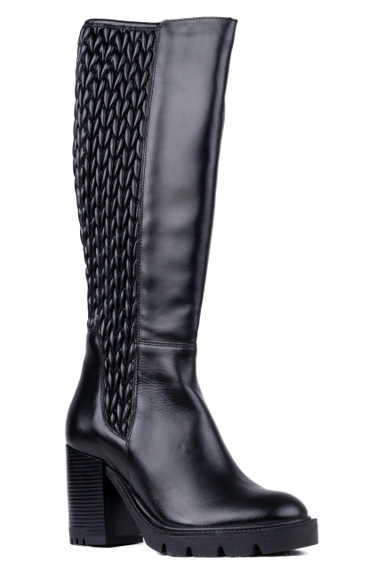 Kozaki damskie skórzane na szerszą łydkę Łukbut 29240-3-Z-001