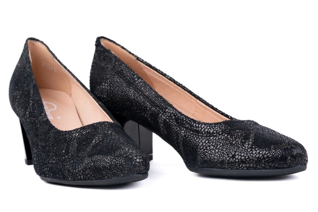 Czarne klasyczne czółenka damskie Łukbut 21370-3-J-732 