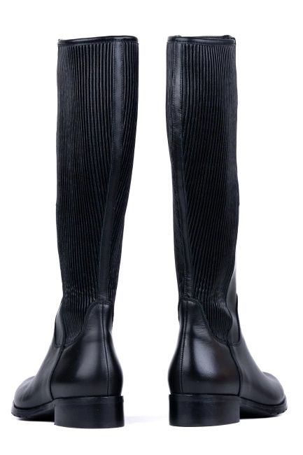 Kozaki damskie skórzane na szerszą łydkę Łukbut 29350-3-Z-001 