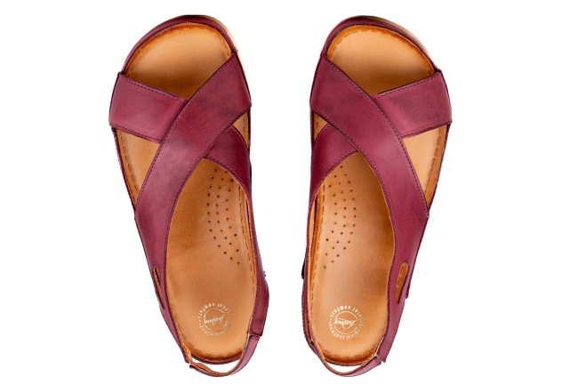 Sandałki na lato bordowe Łukbut 18280-3-L-209 