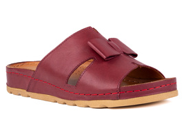 Klapki damskie, w kolorze bordowym Łukbut 25930-3-L-209