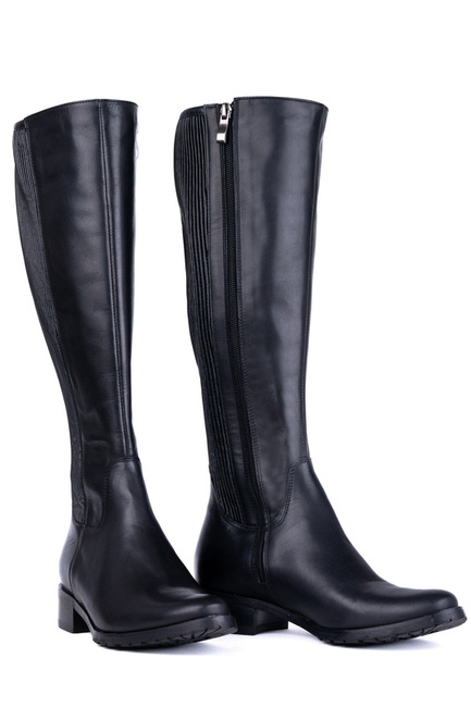 Kozaki damskie skórzane na szerszą łydkę Łukbut 29530-3-Z-001