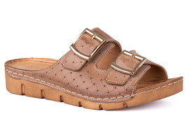 Klapki na lato damskie zapinane na sprzączki 20840-3-L-050