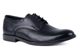 Klasyczne czarne wizytowe półbuty męskie Łukbut 21140-4-J-001