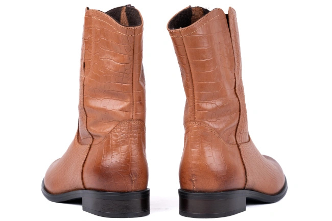 Botki damskie Łukbut 07280-3-Z-060 KROKODYL