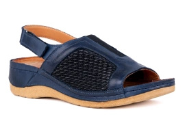 Sandały damskie  na wysokie podbicie i tęgie stopy , ochraniające haluks Łukbut 15460-3-L-436