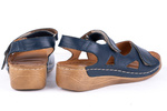 Sandały damskie na szersze stopy komfortowe Łukbut 1642 GRANAT 