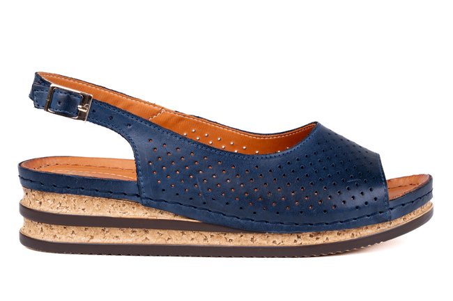 Sandały damskie na koturnie 24770-3-L-436