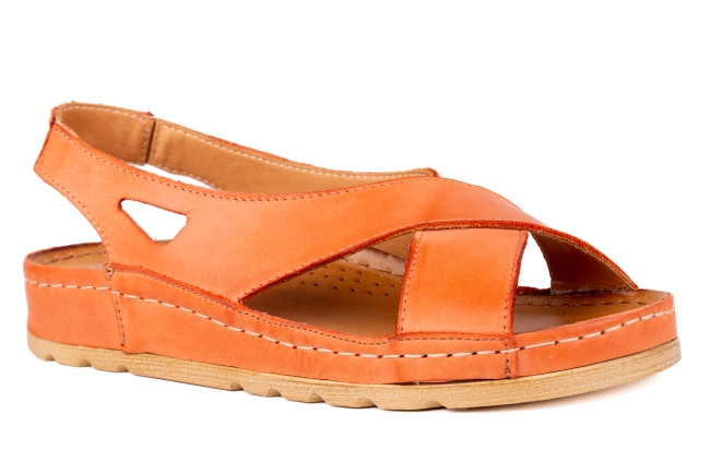Sandałki na lato pomarańczowe Łukbut 18280-3-L-020 