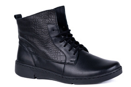 Trzewiki damskie czarne Łukbut 19080-3-Z-100