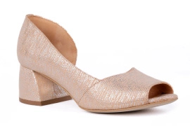 Złote czółenka z odkrytym noskiem 21810-3-L-164