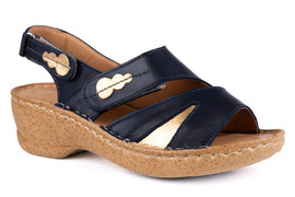 Sandały damskie w kolorze granatowym ochraniające haluksy Łukbut 13910-3-L-220