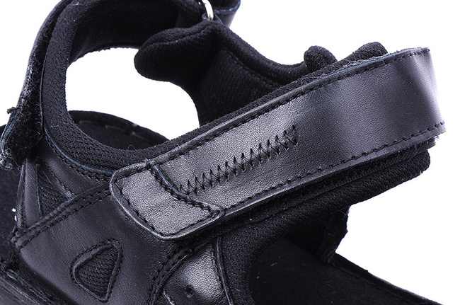 Męskie sandały czarne na rzepy Łukbut  991