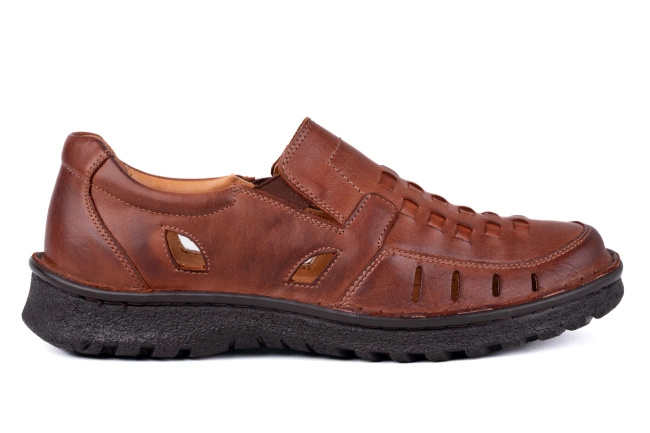 Męskie półbuty w tęgości K na szeroką stopę  , dostępne do rozmiaru 49 Łukbut 14020K-4-W-003  