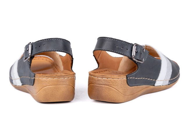 Komfortowe sandały damskie , komfortowe na tęższe stopy Łukbut 11040-3-L-035