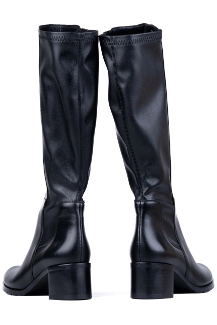 Kozaki damskie skórzane na szerszą łydkę Łukbut 29210-3-Z-001