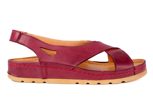 Sandałki na lato bordowe Łukbut 18280-3-L-209 