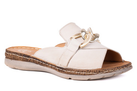 Klapki damskie na wygodnej podeszwie z ozdobą Łukbut 20620-3-L-264