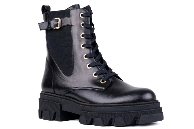 Trapery damskie na traktorowej podeszwie Łukbut 26590-3-Z-001